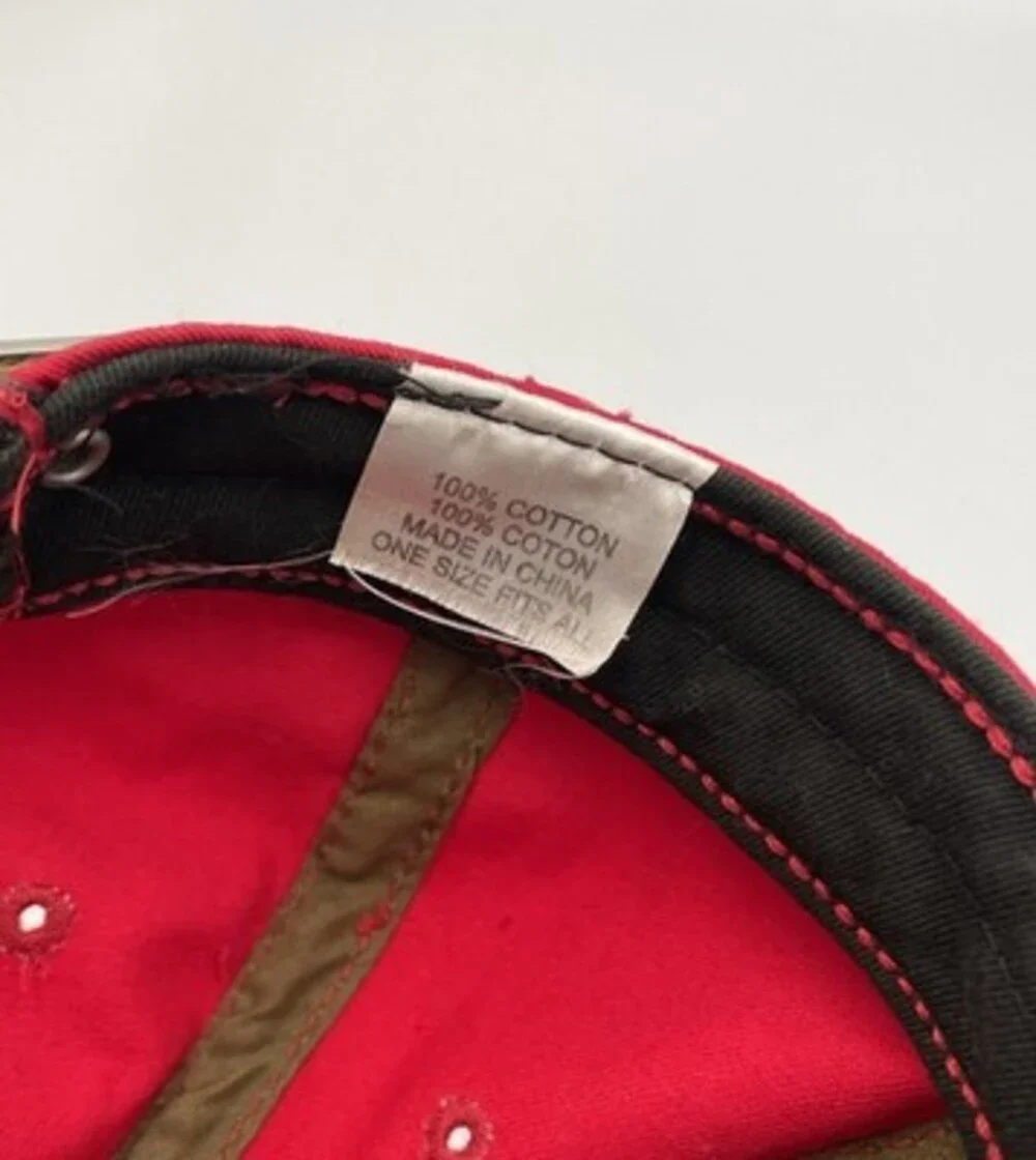 True Religion One Size Fits All Hat Red Embroidered Spellout 71